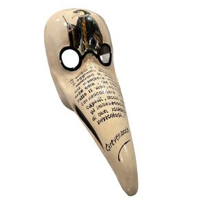 Balocoloc Plague Doctor Mask Venetian Papier-mâché Wall Hanging Calligraphy